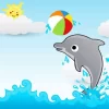 Dolphin Playing With Ball Diamond Painting