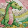 Fantasy Emerald Dragon Diamond Painting