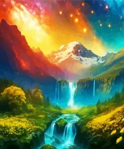 Fantasy Galaxy Landscape Art Diamond Painting