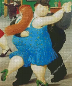 Fat Couple Dancing Diamond Painting