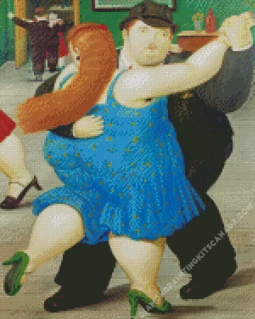 Fat Couple Dancing Diamond Painting