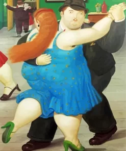 Fat Couple Dancing Diamond Painting