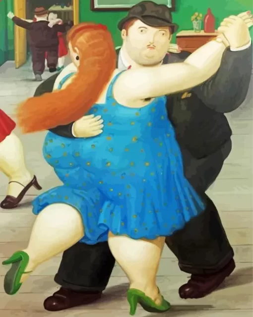 Fat Couple Dancing Diamond Painting