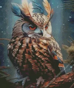 Fierce Owl Art Diamond Painting