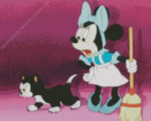 Figaro And Minnie Art Diamond Painting