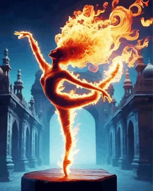 Fire Ballerina Art Diamond Painting