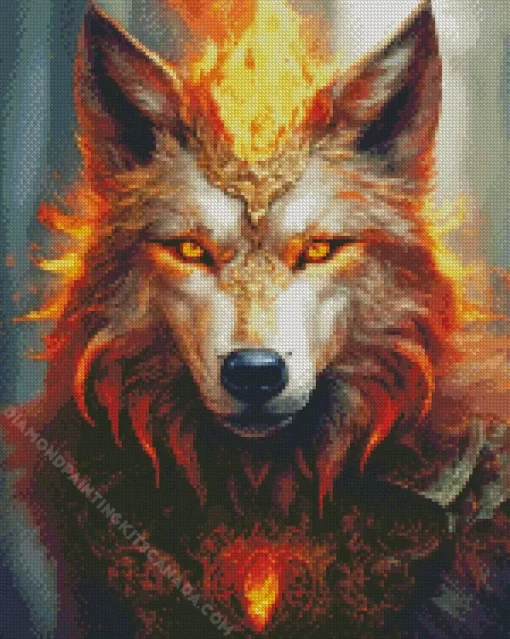 Firey Fox Art Diamond Painting