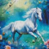 Flowers And Horse Diamond Painting