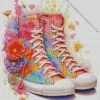 Flowers On Shoes Art Diamond Painting