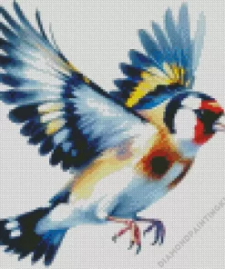 Flying Goldfinch Bird Diamond Painting