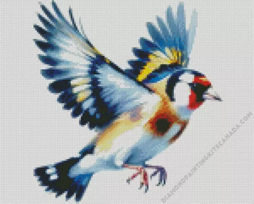 Flying Goldfinch Bird Diamond Painting