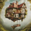 Flying House Art Diamond Painting