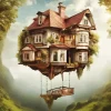 Flying House Art Diamond Painting