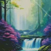 Forest Waterfall Diamond Painting