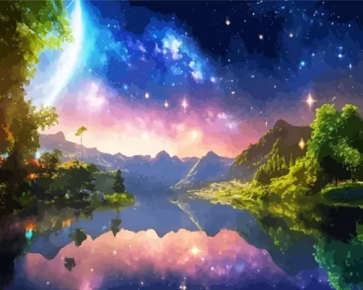 Galaxy Landscape Diamond Painting