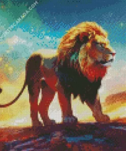 Galaxy Lion Diamond Painting