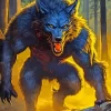 Giant Evil Black Wolf Diamond Painting