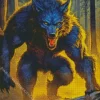 Giant Evil Black Wolf Diamond Painting