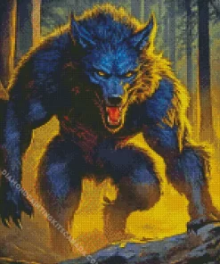 Giant Evil Black Wolf Diamond Painting