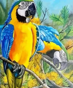 Gold And Yellow Macaws Diamond Painting