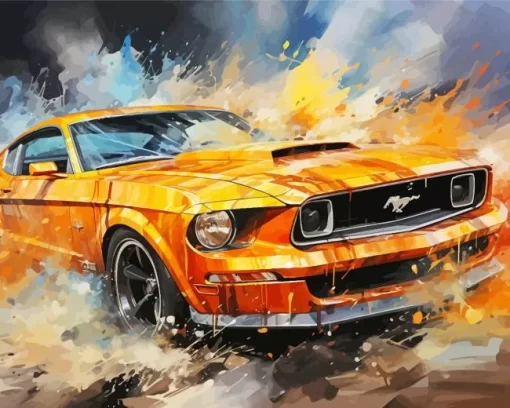 Golden Ford Diamond Painting