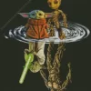 Groot And Yoda Reflection Diamond Painting