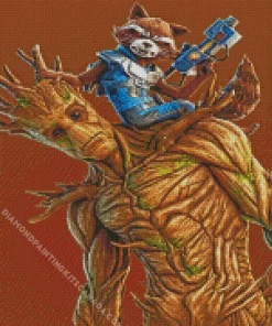 Groot In Fortnite Game Diamond Painting