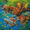 Groot Rocket Racoon Heroes Diamond Painting