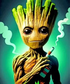 Groot Smoking Diamond Painting