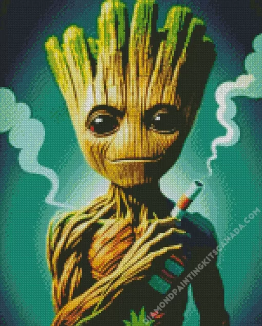 Groot Smoking Diamond Painting