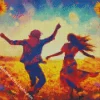 Hippie Couple Dancing Diamond Painting