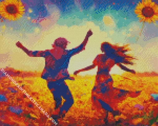 Hippie Couple Dancing Diamond Painting