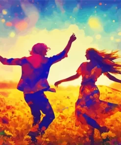 Hippie Couple Dancing Diamond Painting