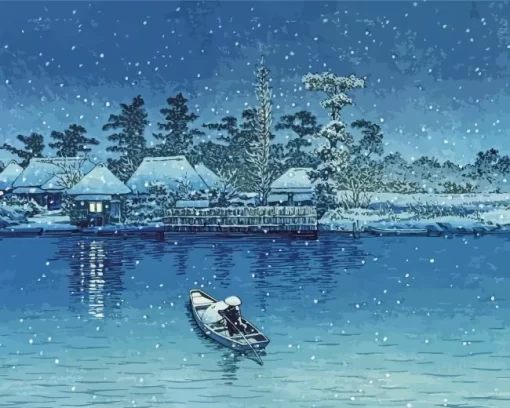 Kawase Hasui Ushibori Diamond Painting