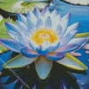 Light Blue And Purple Lotus Flower Diamond Painting