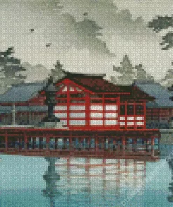 Miyajima In De Mist Diamond Painting