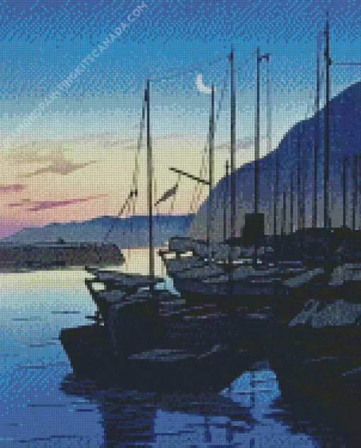 Ochtend in Beppu By Kawase Hasui Diamond Painting