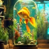 Orange Fish Tank Art Diamond Painting