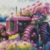 Pink Tractor Diamond Painting