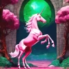 Pink Unicorn Diamond Painting