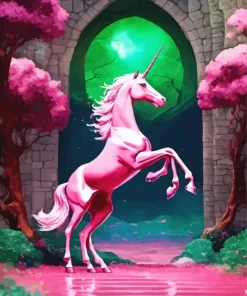 Pink Unicorn Diamond Painting