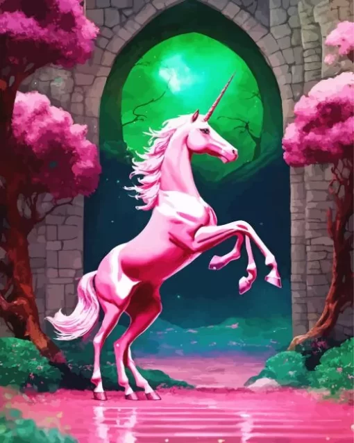 Pink Unicorn Diamond Painting