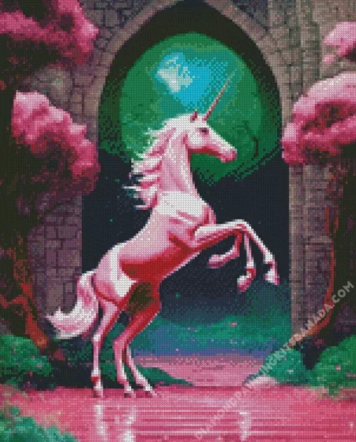 Pink Unicorn Diamond Painting