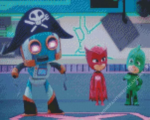 Pj Masks Animation Diamond Painting