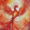 Red Flying Phoenix Bird Diamond Painting