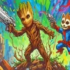 Rocket And Groot Fortnite Diamond Painting