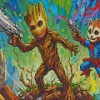 Rocket And Groot Fortnite Diamond Painting