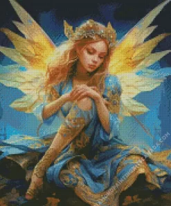 Sad Blond Fairy Art Diamond Painting