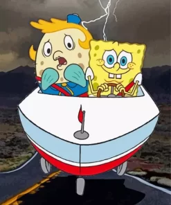 Spongebob And Mrs Puff Diamond Painting