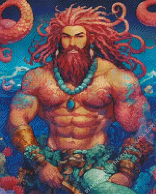 Strong Merman Diamond Painting